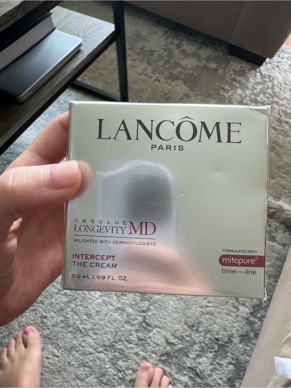 Lancôme Cream in Shimmery Silver and Pink Accent